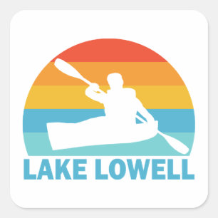 Lake Lowell Idaho Kayak Quadratischer Aufkleber