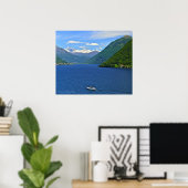 "LAKE LUGANO" LEINWAND GLOSS PRINT POSTER (Heimbüro)