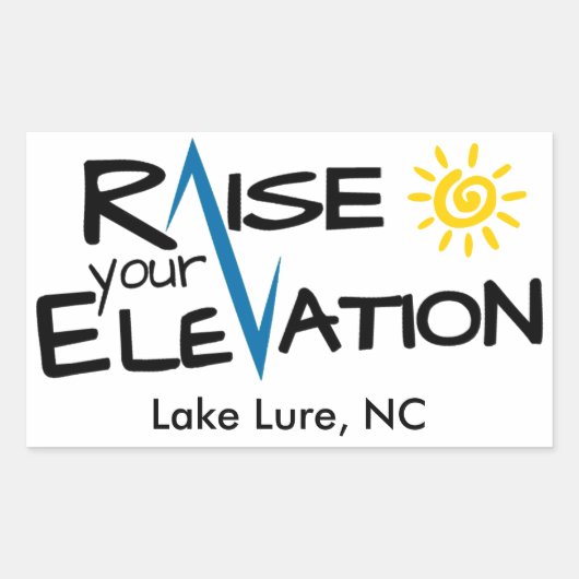 Lake Lure - Erhöhen Sie Ihre Höhenrutschen-Aufkleb Rechteckiger Aufkleber (Vorderseite)
