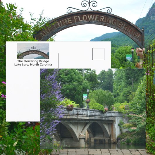Lake Lure Flower Bridge North Carolina Foto Postkarte