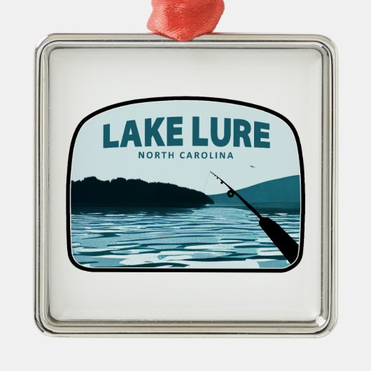 Lake Lure North Carolina Fangrasse Ornament Aus Metall (Vorne)
