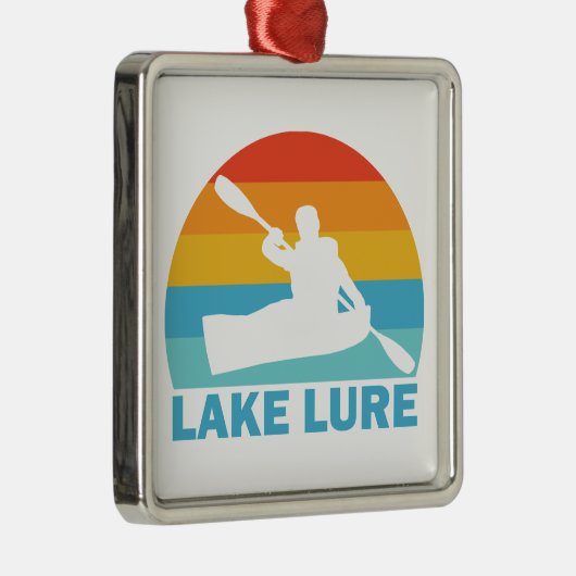 Lake Lure North Carolina Kayak Ornament Aus Metall (Rechts)