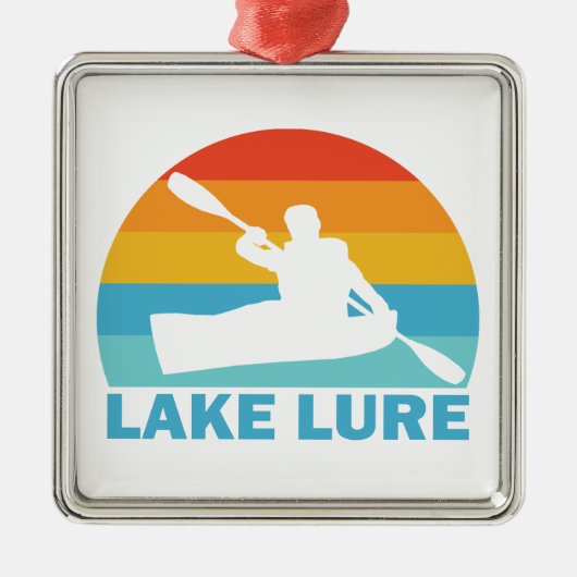 Lake Lure North Carolina Kayak Ornament Aus Metall (Vorne)