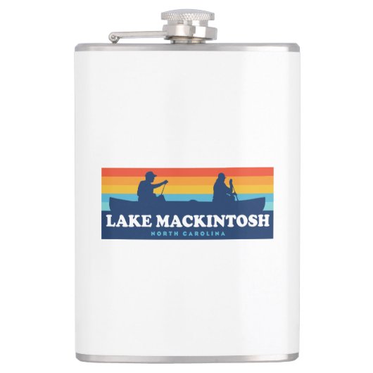 Lake Mackintosh North Carolina Canoe Flachmann (Vorderseite)