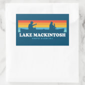 Lake Mackintosh North Carolina Canoe Rechteckiger Aufkleber (Tasche)