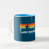 Lake Mackintosh North Carolina Canoe Zweifarbige Tasse (Vorderseite Links)