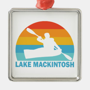 Lake Mackintosh North Carolina Kayak Ornament Aus Metall