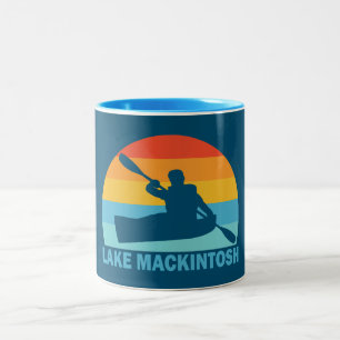 Lake Mackintosh North Carolina Kayak Zweifarbige Tasse