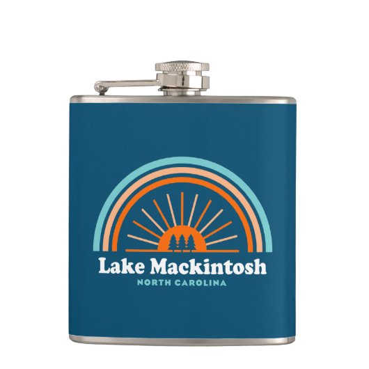 Lake Mackintosh North Carolina Rainbow Flachmann (Vorderseite)