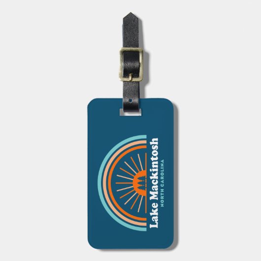 Lake Mackintosh North Carolina Rainbow Gepäckanhänger (Vorderseite vertikal)