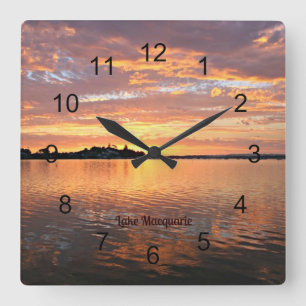 Lake Macquarie, New South Wales, Australia Quadratische Wanduhr