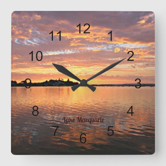 Lake Macquarie, New South Wales, Australien Quadratische Wanduhr (Vorderseite)