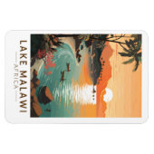Lake Malawi Africa Sunset Travel Art Vintag Magnet (Horizontal)