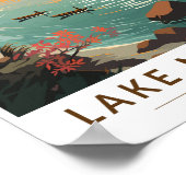 Lake Malawi Africa Sunset Travel Art Vintag Poster (Ecke)