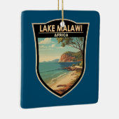 Lake Malawi Africa Travel Art Vintag Keramikornament (Rechts)