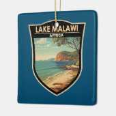 Lake Malawi Africa Travel Art Vintag Keramikornament (Links)