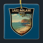 Lake Malawi Africa Travel Art Vintag Keramikornament<br><div class="desc">Malawi See Vektorgrafik Design. Der Malawi-See,  auch bekannt als Nyasa-See in Tansania und der Lago Niassa in Mosambik,  ist ein afrikanischer Großer See.</div>