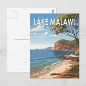 Lake Malawi Africa Travel Art Vintag Postkarte (Vorne/Hinten)