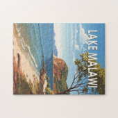 Lake Malawi Africa Travel Art Vintag Puzzle (Horizontal)