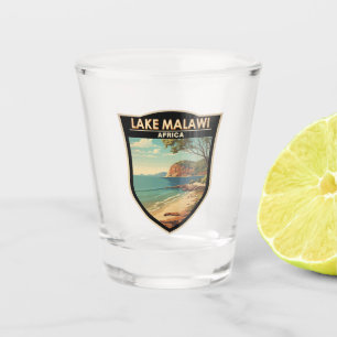 Lake Malawi Africa Travel Art Vintag Schnapsglas