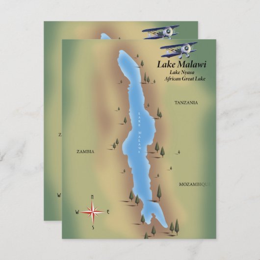 Lake Malawi, Reiseplakatdruck (Vorne/Hinten)