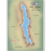 Lake Malawi, Reiseplakatdruck Aufkleber (Vorderseite)
