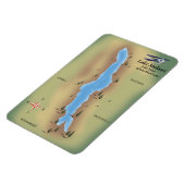 Lake Malawi, Reiseplakatdruck Magnet (Linke Seite)