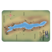 Lake Malawi, Reiseplakatdruck Magnet (Horizontal)