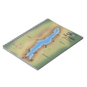 Lake Malawi, Reiseplakatdruck Notizblock