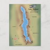 Lake Malawi, Reiseplakatdruck Postkarte (Vorderseite)
