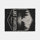 Lake Manitou Indiana Outdoors Vintage Fleecedecke (Vorderseite (Horizontal))