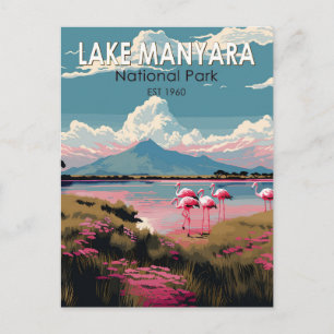 Lake Manyara Nationalpark Tansania Reise Vintage Postkarte