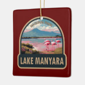 Lake Manyara Nationalpark Tansania Vintag Reisen Keramikornament (Links)