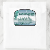 Lake Marion South Carolina Deer Rechteckiger Aufkleber (Tasche)
