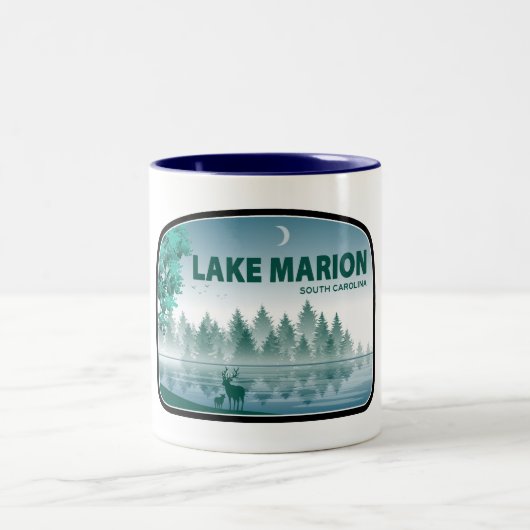 Lake Marion South Carolina Deer Zweifarbige Tasse (Mittel)