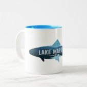 Lake Marion South Carolina Fisch Zweifarbige Tasse (Vorderseite Links)