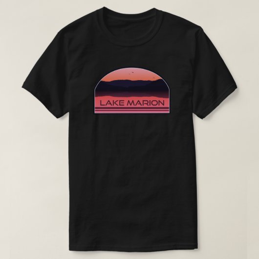 Lake Marion South Carolina Red Sunrise T-Shirt (Design vorne)