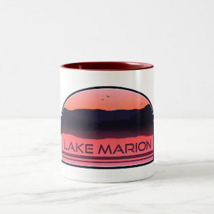 Lake Marion South Carolina Red Sunrise Zweifarbige Tasse