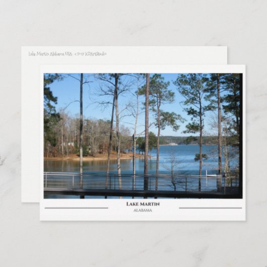 Lake Martin Alabama Postkarte (Vorne/Hinten)