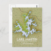 Lake Martin Alabama Travel Plakatkarte. Postkarte (Vorne/Hinten)