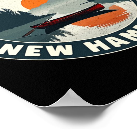 Lake Mase New Hampshire Sunset T Shirt Poster (Ecke)