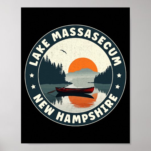 Lake Mase New Hampshire Sunset T Shirt Poster (Vorne)