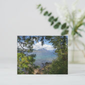 Lake McDonald durch einen Waldrahmen Postkarte (Stehend Vorderseite)