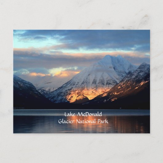 Lake McDonald, Glacier National Park, mit einem Gü Postkarte (Vorderseite)
