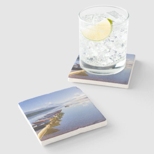 Lake McDonald, Glacier National Park, Montana, Steinuntersetzer (Seitenansicht)