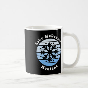 Lake Mcdonald Montana Snowflake Weihnachten Winter Kaffeetasse