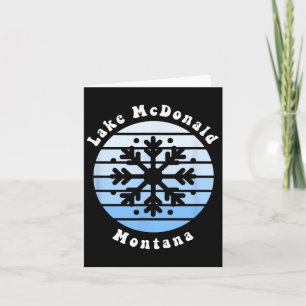 Lake Mcdonald Montana Snowflake Weihnachten Winter Karte