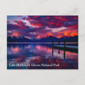 Lake McDonald Postkarte (Vorderseite)