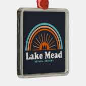 Lake Mead Nevada Arizona Rainbow Ornament Aus Metall (Rechts)