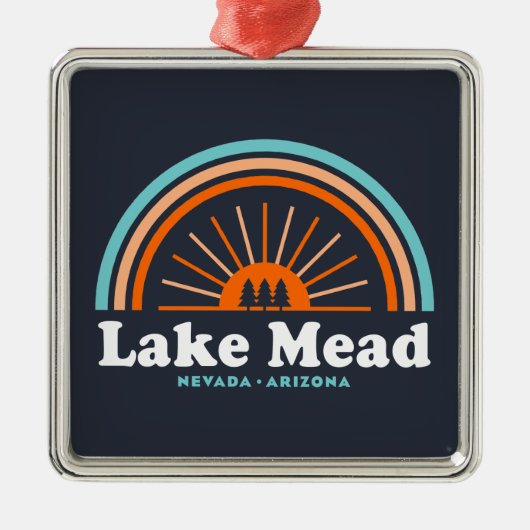 Lake Mead Nevada Arizona Rainbow Ornament Aus Metall (Vorne)